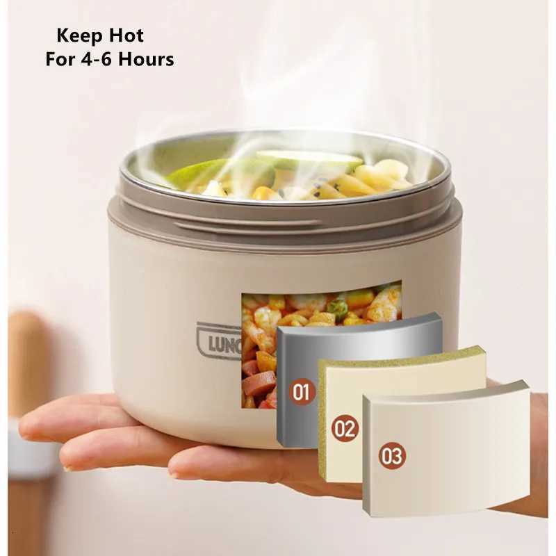 Portable Stainless Steel 304 Thermal Lunch Box With Bag Large Capacity Multi Layer Thermos Bento Box BPA Free Food ContainerM251121