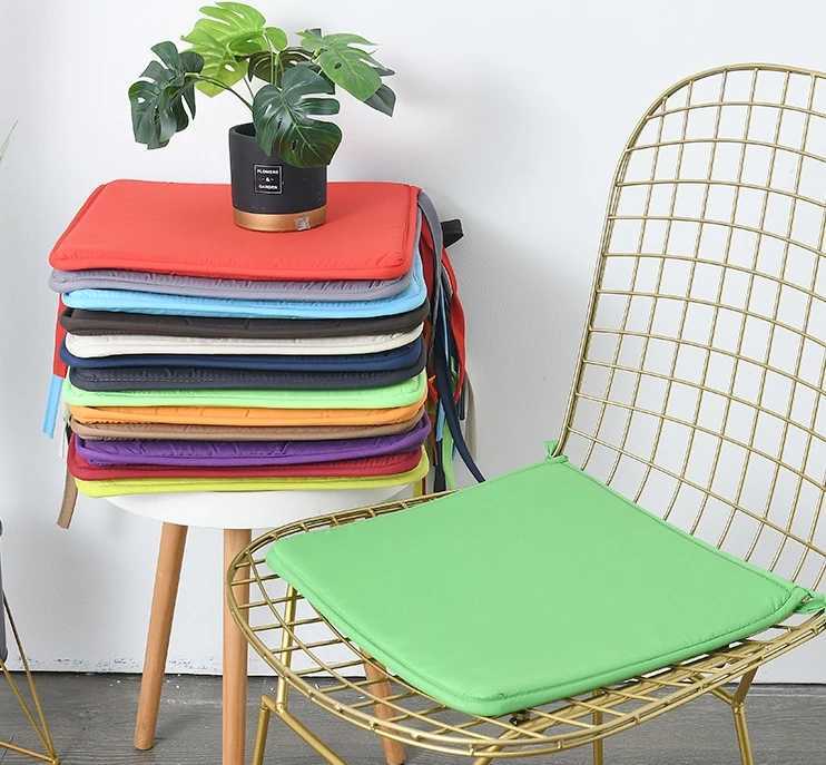 Candy Color Chair Cushion Soft Non-Slip Seat Cushion Back Pad Can Be Fixed On Chair Home Daily Decor C251121