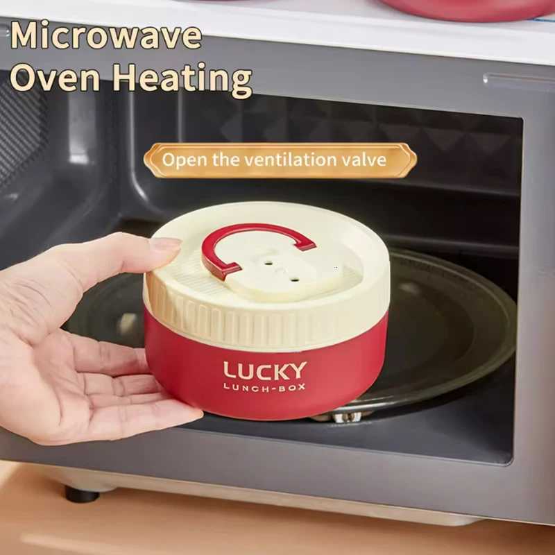 304/316 Stainless Steel Portable Insulated Lunch Box with Cutlery And Thermal Bag Leak proof Microwave Safe Food ContainerM251121