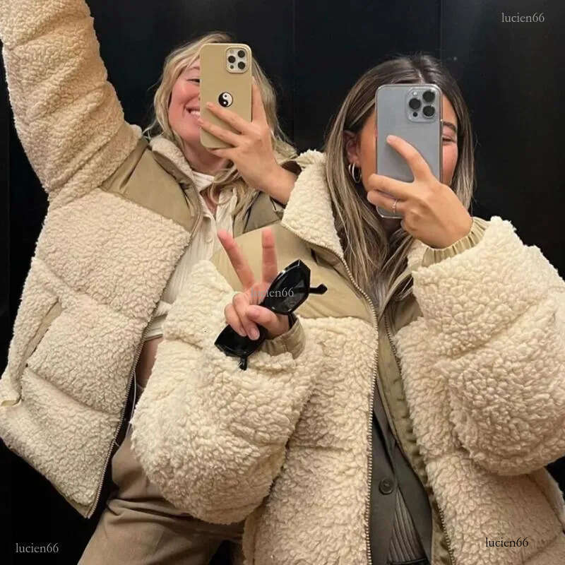 Women's Jackets Winter Fleece Jacket Women Faux Shearg Outerwear Coats Female Suede Fur Coat Men Warm Thickened Lamb Puffer