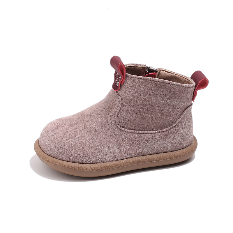 Autumn and winter luminous shoes, new retro cotton boots, fashionable trendy shoes, English solid color short boots, casual children's shoes