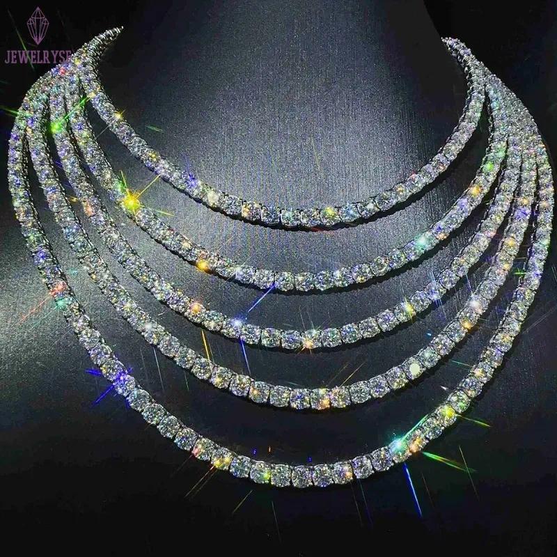 5mm Diamons Moissanite Chains Gold Iced Out Tennis Chain for Men Women Fashion Jewelry Hip Hop Necklace