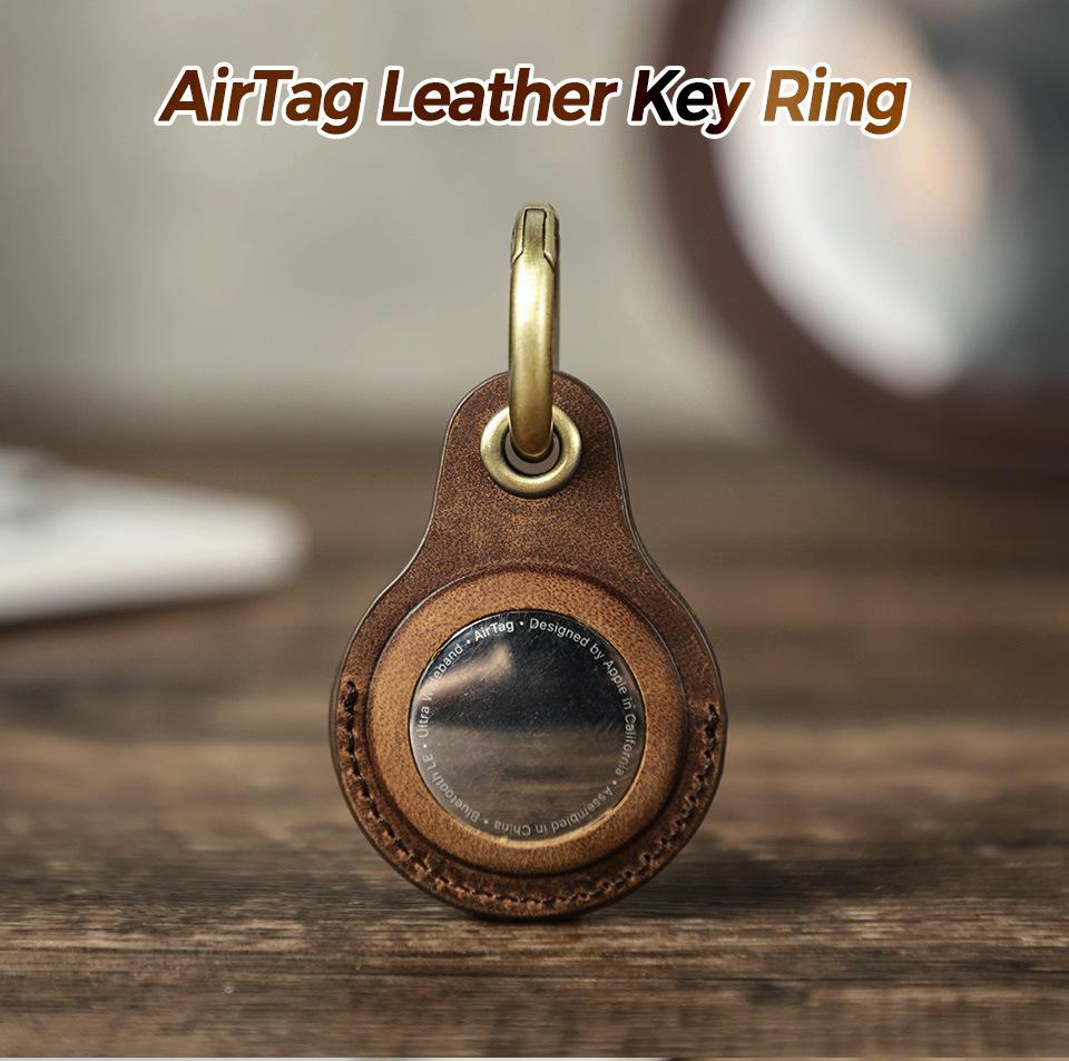 Cowhide protective cover suitable for Apple Airtag