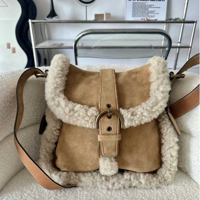 Lamb Hair Women Bag Plush Bag Cute Furry Bag Retro Women Designer Bags Purse and Handbags Crossbody Bags for Women T251121
