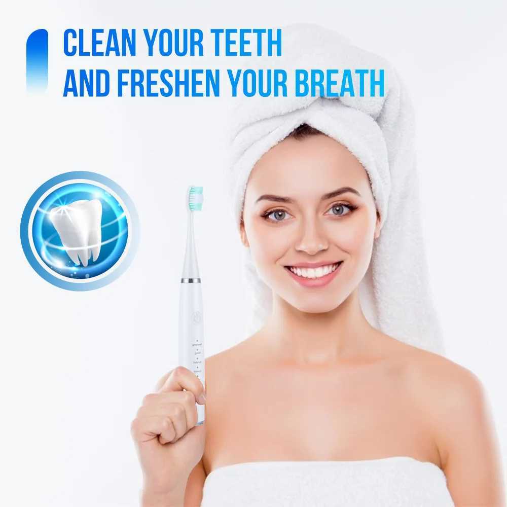 Electric Toothbrush Set with Six Functions for Total Oral Care Efficient Tartar Removal with Scaling Teeth Feature Christmas Gif C251121