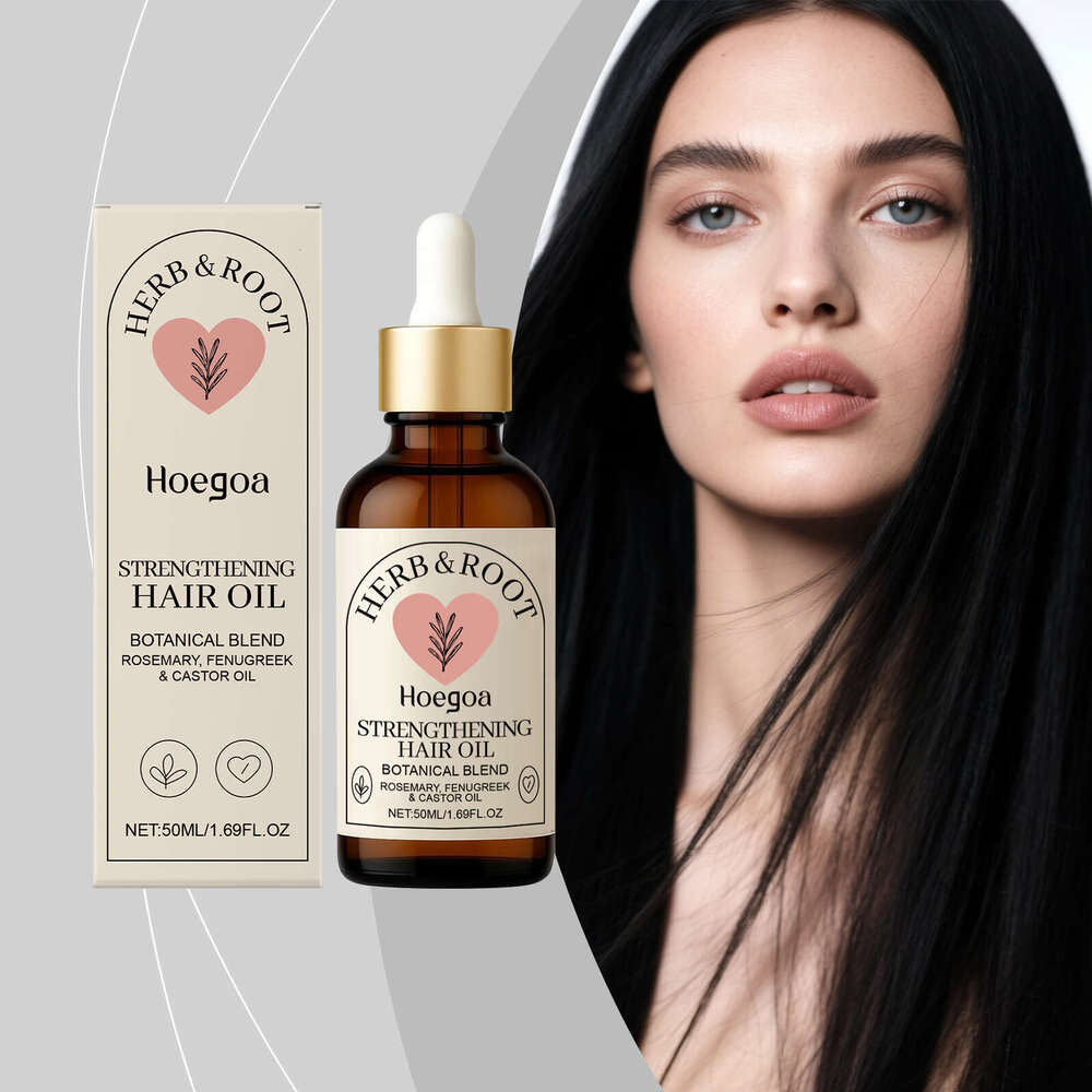 Hoegoa Rosemary Castor Essential Gentle Nourishing Smooth Glossy Hydrating Hair Care Essence Oil