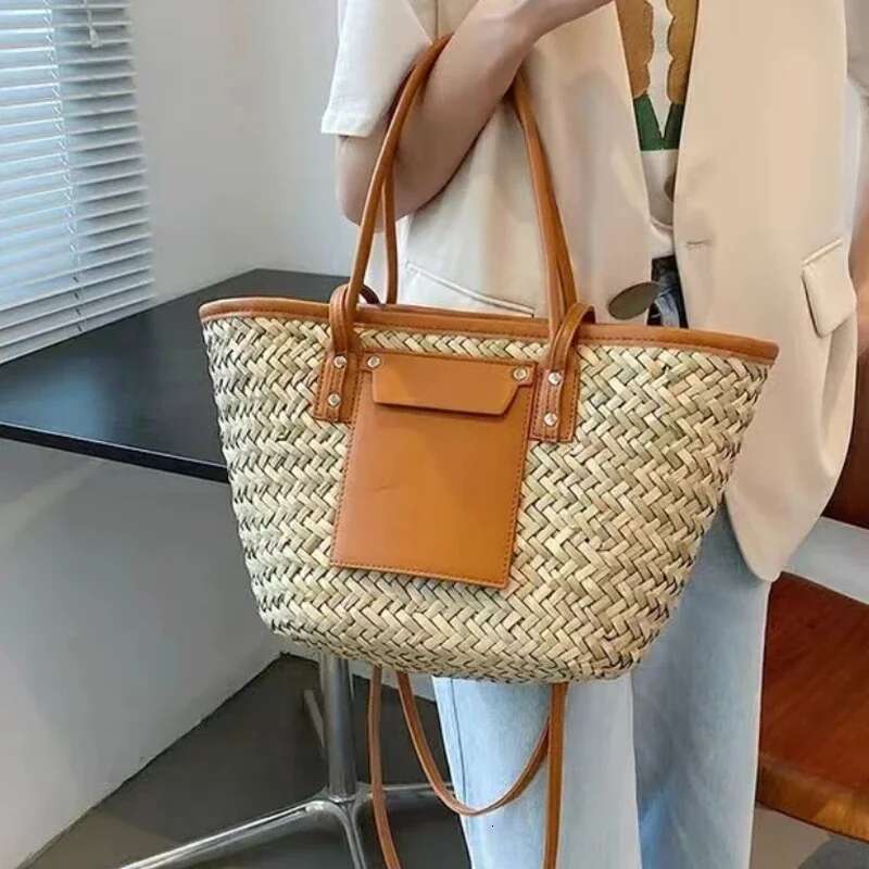 Designer bag handbags women new arrival PU leather shoulder bag crescent shape stylish minimalist chic vintage elegant everyday tote casual Straw Beac