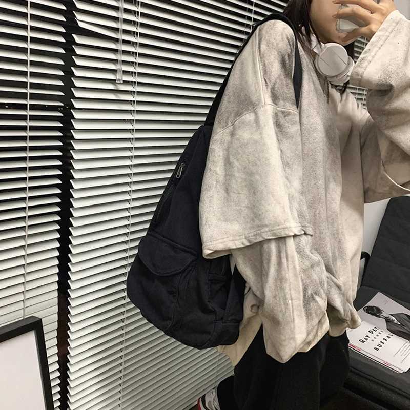 Fashion Unisex Canvas Ch Bag Outdoor Travel Cross Body Shoder Sling Backpack Bags Messenger Bag Crossbody Bag Miti Pocket Y251121