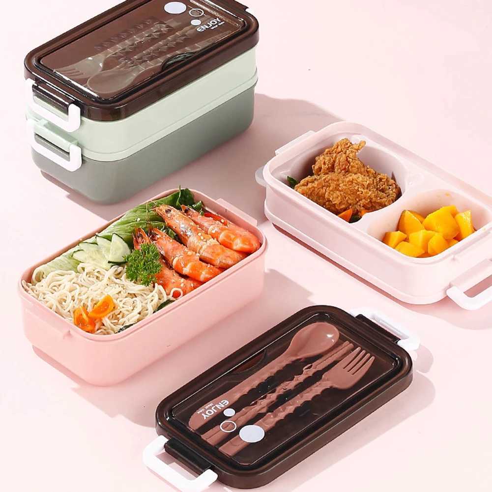 304 Stainless Steel Lunch Box Bento Lunch Box Thermo Food Storage Box Food-Safe Bento Lunch Boxes For School Kids Office WorkerM251121
