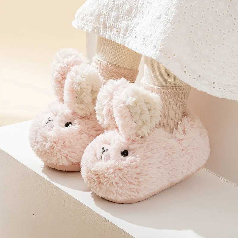 cotton shoes kids cute warm winter girls shoes hairy indoor home slippers for children boy winter cartoon baby non-slip home bagW251121