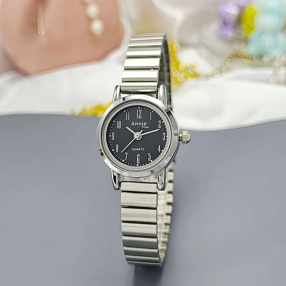Cross-Border Hot New Fashion Women's Female Steel Band Ins Style High-End Round Bamboo Quartz Watch