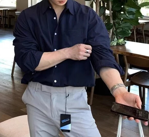 European Style Premium Linen Shirt Comfortable Mens Loose and Breathable Workwear Shirt UPF50sun Protection 251120