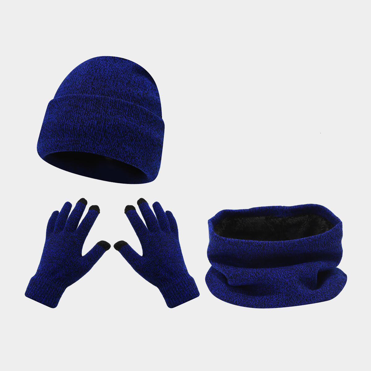 Designer Scarf Hat Gloves Three-Piece Set Winter Outdoor Cycling Skiing Cold-Proof Solid Color Knitted Hat Warm Set Trendy free shipping
