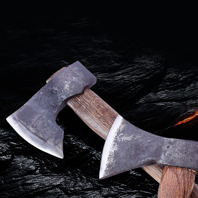 Outdoor Axes: High Carbon Steel Portable Hand Axes for Camping, Firewood Splitting, Butchering, Woodworking, Rock Breaking, Firefighting, and Neiman B