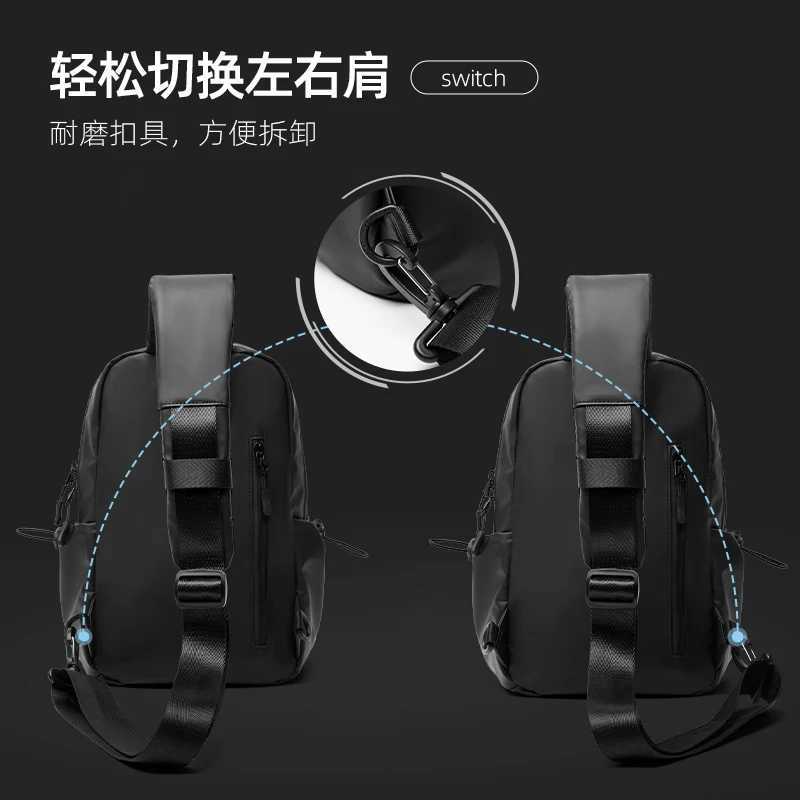 Fashion MOYYI Mens Bag Flap Crossbody Ch Bag Reflective Sling Bag Waterproof Large Sling Crossbody For Travel Bike Gym Y251121