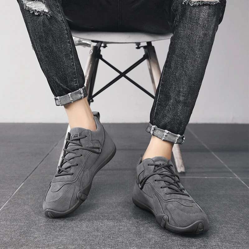 designer sneakers Ankle For Men 2024 Spring Man Casual Sneakers Non Slip Khaki Work Mens Shoe Short Boots Loafers Lace Up atillas Hombre