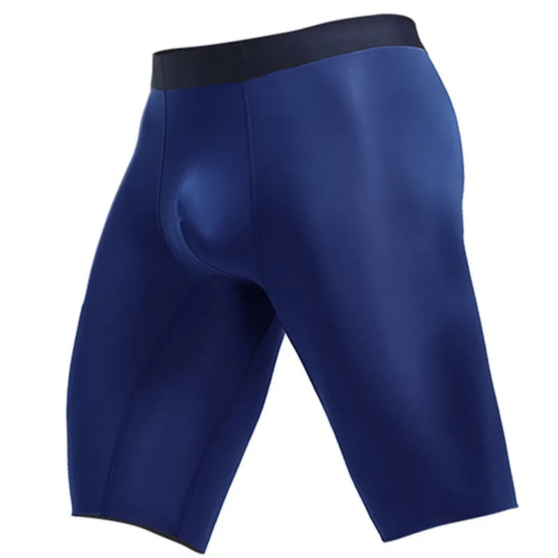 Mens underwear boxing shorts mens ultrathin thin ice silk breathable pockets mid to long leg Cueca Calzoncillos 250417
