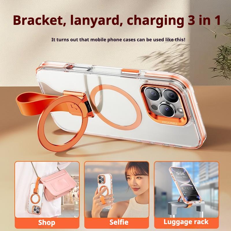 One tape, airbag magnetic mobile phone case suitable for iPhone16/15 Pro Max
