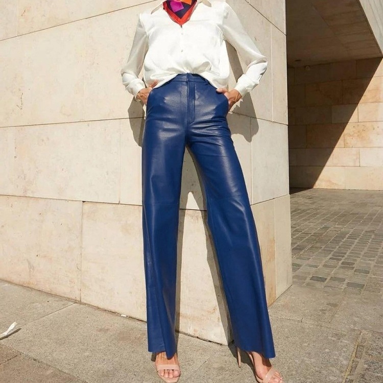 Women s PU Leather Pants Trousers ZANZEA Autumn Fashion OL Wide Leg PalazzoOversized Casual Solid Bottoms Femme Pantalon 240816