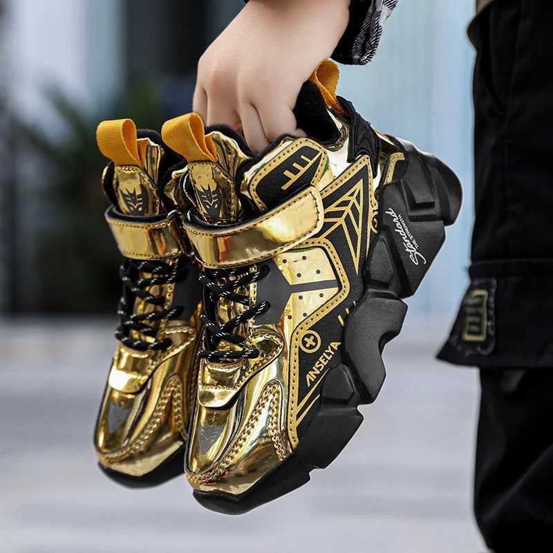 Winter Childrens Fashion Sports Shoes Leather Boys Running Sneakers Flat Casual Walking Shoes Warm Lightweight Outdoor BootsW251121