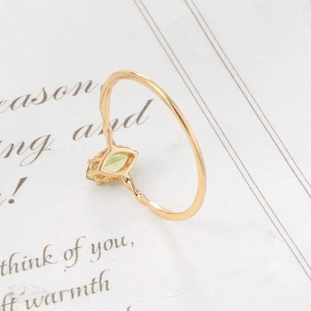 LAMOON August Birthstone Natrual Peridot Ring For Women Gemstone Ring 925 Sterling Silver Gold Plated Fine Jewelry AccessoriesT251121