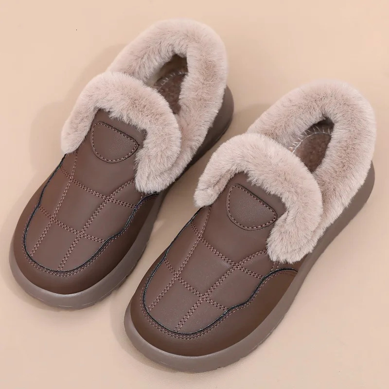Womens Winter Cotton Boots with Plush and Thick Shoes for Warmth Anti Slip Casual Warm Comfortable Snow 251121