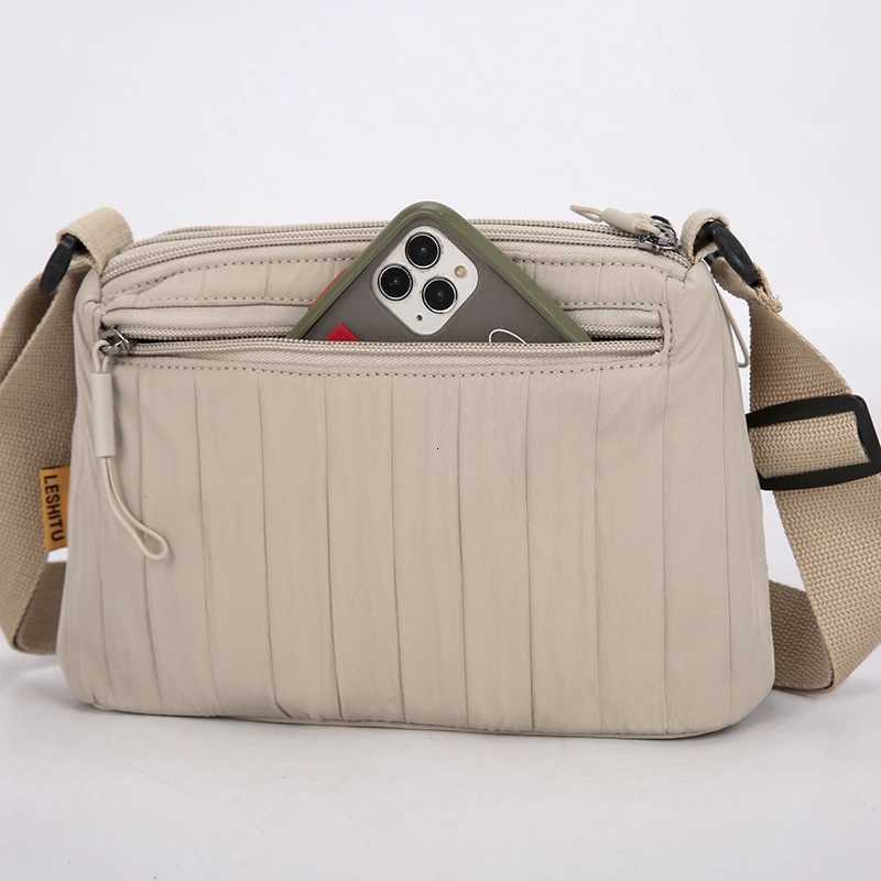 Trendy Pleated Design Womens Shoulder Bag Casual Nylon Tote Bag Purse Lightweight Fashionable Aesthetic HandbagT251121
