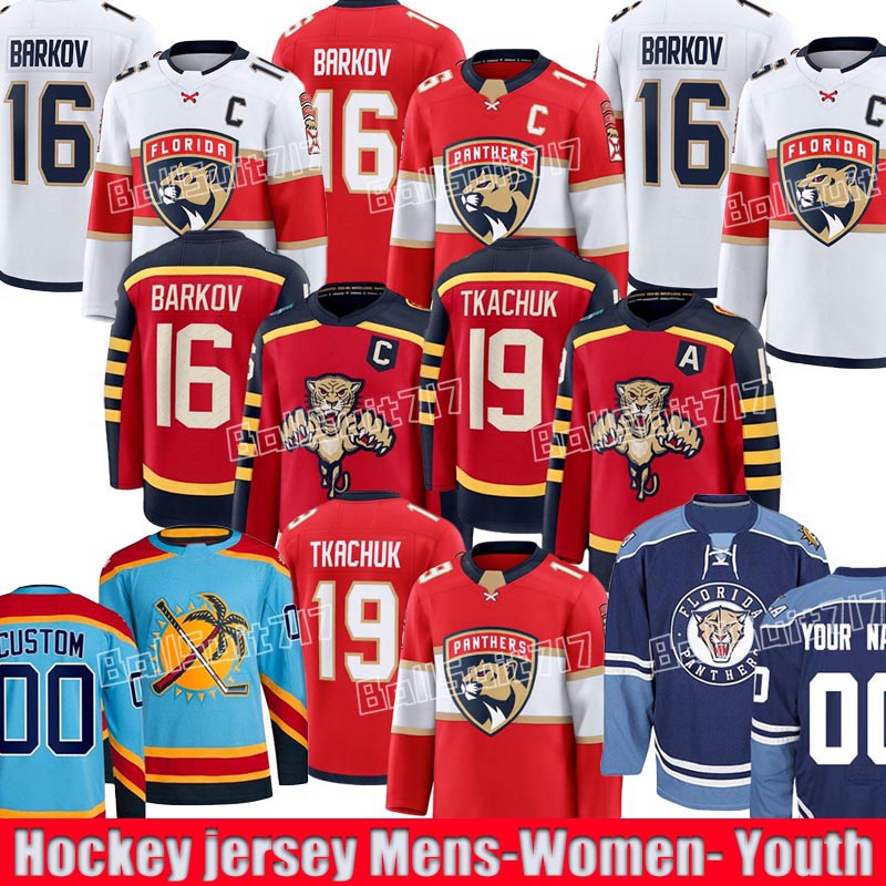 19 Matthew Tkachuk florida panther jersey Aleksander Barkov Sam Reinhart Sam Bennett Gustav Forsling Carter Verhaeghe Sergei Bobrovsky jerseys