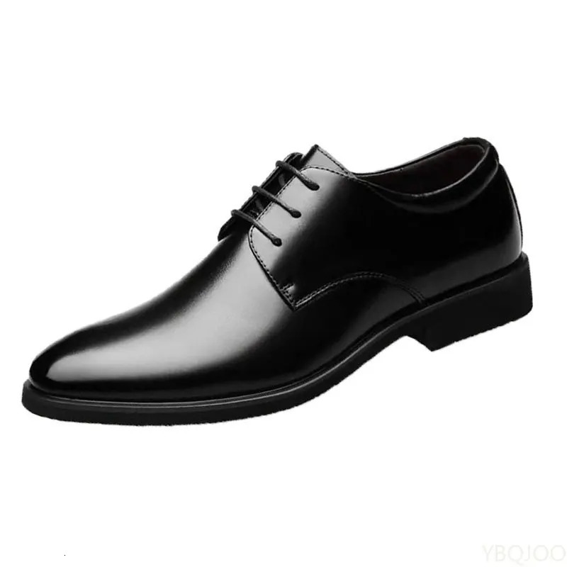 Male Business Formal Wear Casual Shoe Mens Breathable Leather Shoes Black Soft Bottom Spring Man Homme 251121