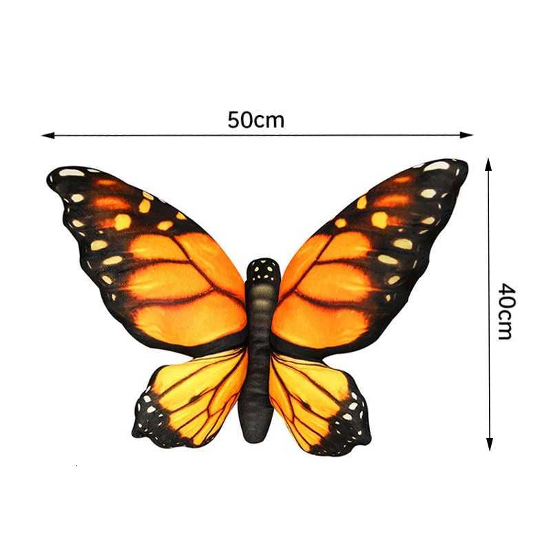 Colorful 3D Butterfly Girl Heart Creative Butterfly Stuffed Cushion Bed Bedroom Couch Room Decor Plush Throw s C251121