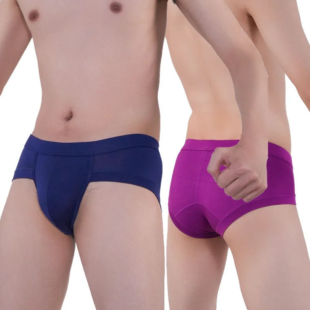 2025 Mens Sexy Underwear Triangle Low Waist Calzoncillos Colored Hombre Fashion Shorts 250417