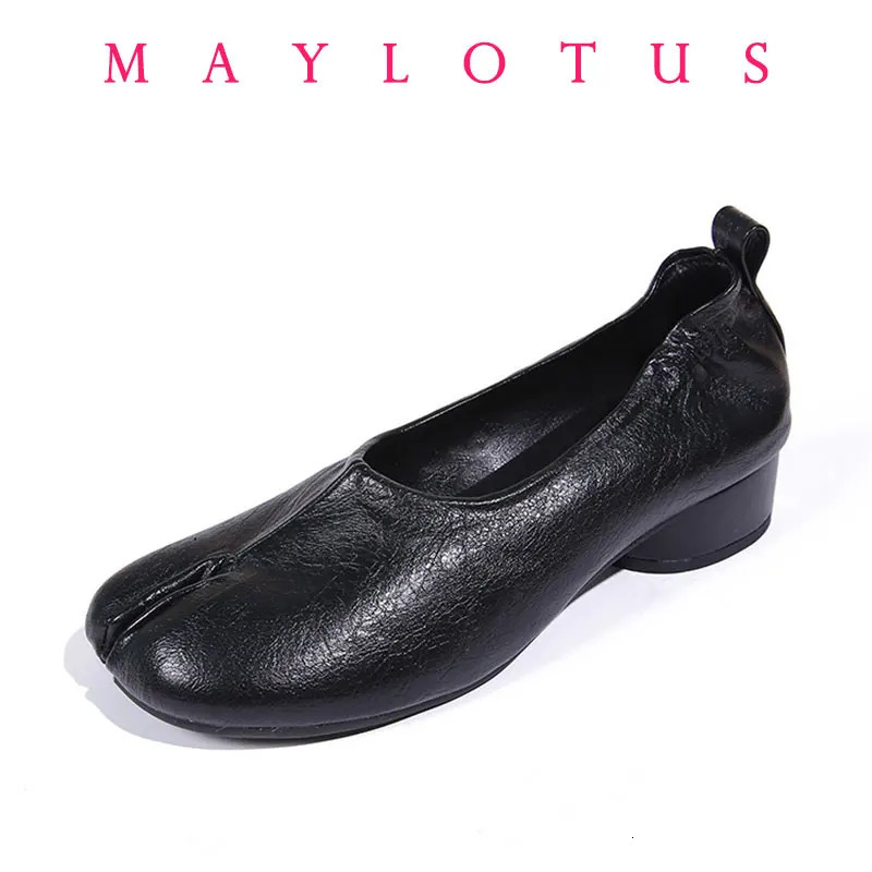 ner Tabi Shoes ninja 5cm heel Soft Bottom Loafers Microfiber Comfy Flats Brief Ladies Moccasins Ninja 251121