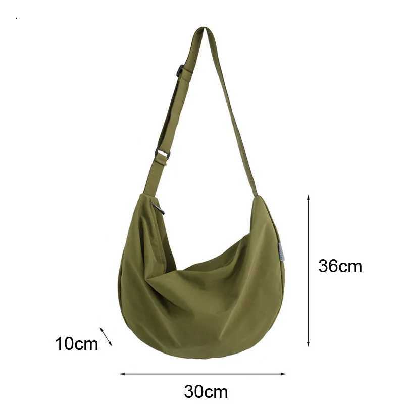 Hylhexyr Women Shoulder Crossbody Bags Solid Color Handbags Durable Simple Nylon Messenger Bag Casual Tote With ZipperT251121
