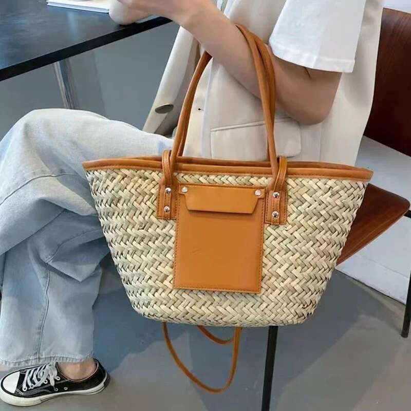 Designer bag handbags women new arrival PU leather shoulder bag crescent shape stylish minimalist chic vintage elegant everyday tote casual Straw Beac