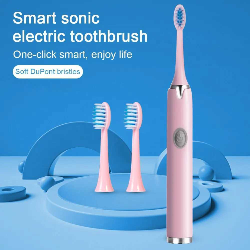 Tongwode Sonic Electric Toothbrush IPX7 Waterproof Adult Couple Home Use Soft Bristle Replaceable With 6 Tooth Brush Heads C251121