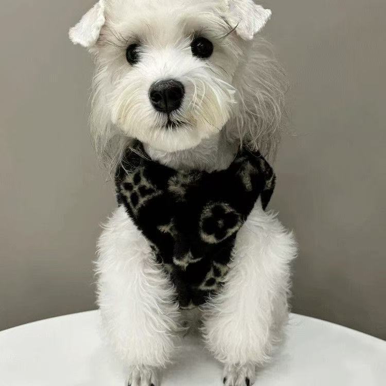 Designer Luxury Faux Fur Pet Apparel for Cats Small Dogs, Warm Plush Cat Jacket, Stylish Zipper Dog Outfit, Cold-Proof Pet Clothes with Multiple Sizes