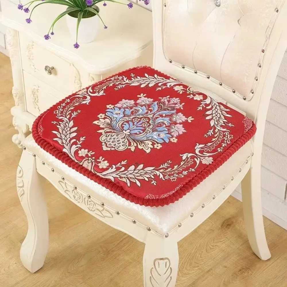 Dining Chair Cushion Thickened Non-slip Restaurant Household Chair Cushion Jacquard Embroidery Cushion Removable and Washable C251121