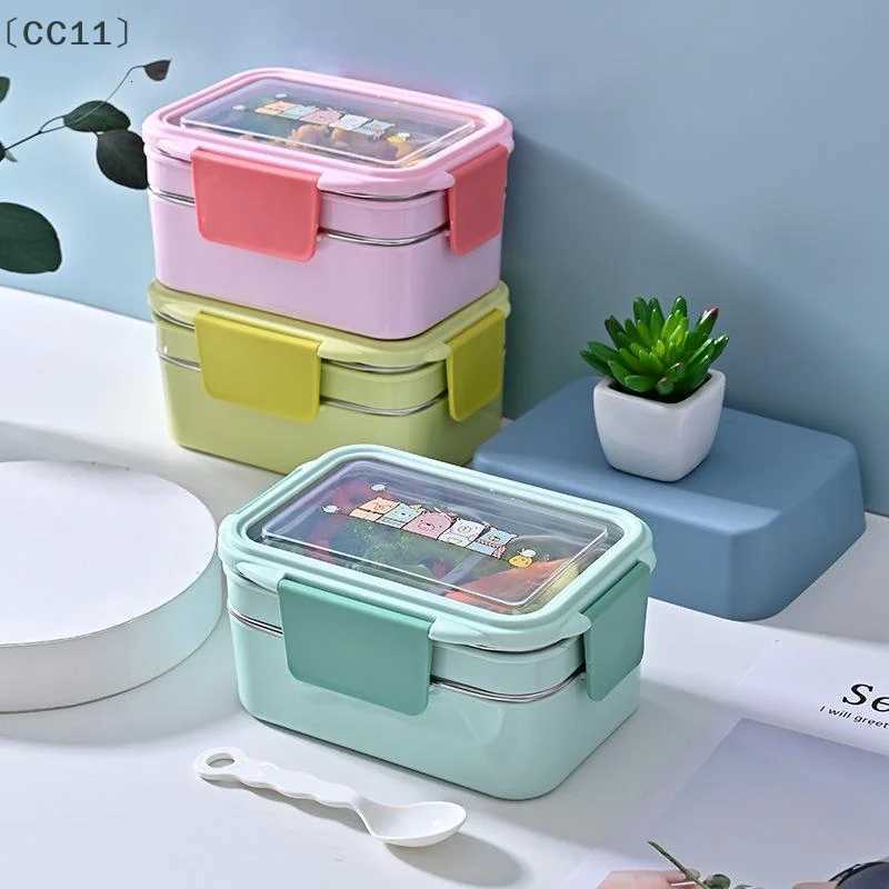 CC11Stainless Steel Divided Bento Lunch Box With Detachable Lid Student Portable Large Capacity Sealed Lunch ContainerM251121