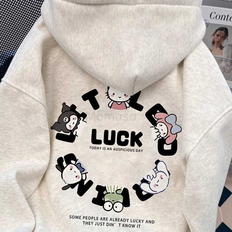 Sanrio Cotton Zipper Cardigan Sweatshirt for Women Spring and Autumn Design Niche Loose Lazy Style Hoodie Jacket H251121