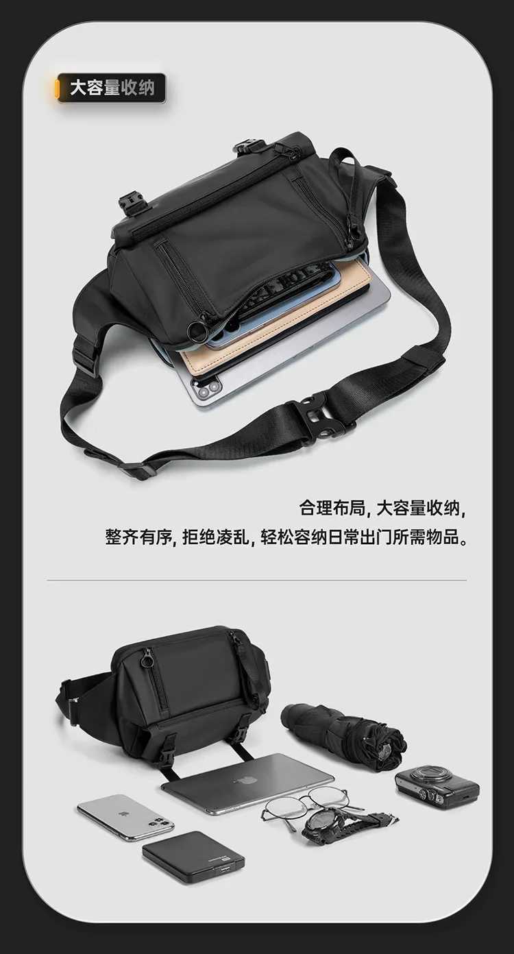 Fashion New Oxford Cloth Waterproof Crossbody Bag for Men Large Capacity Persali Shoder Bag Street Trend Casual Mens Ch Bag Y251121