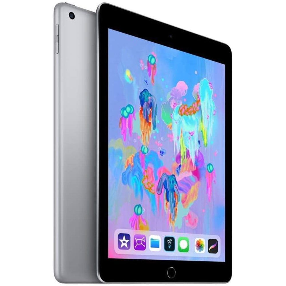Apple iPad 6th Generation(2018 Model) with Wi-Fi 128GB Apple 9.7inch - Space Gray (Renewed) (Used 90% New)