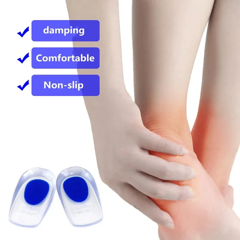 1Pair Spurs Pain Foot Shoe Insoles Silicone Gel Orthopedic Insole for Feet Height Increasing Pads Shock Absorbing Sole 251121