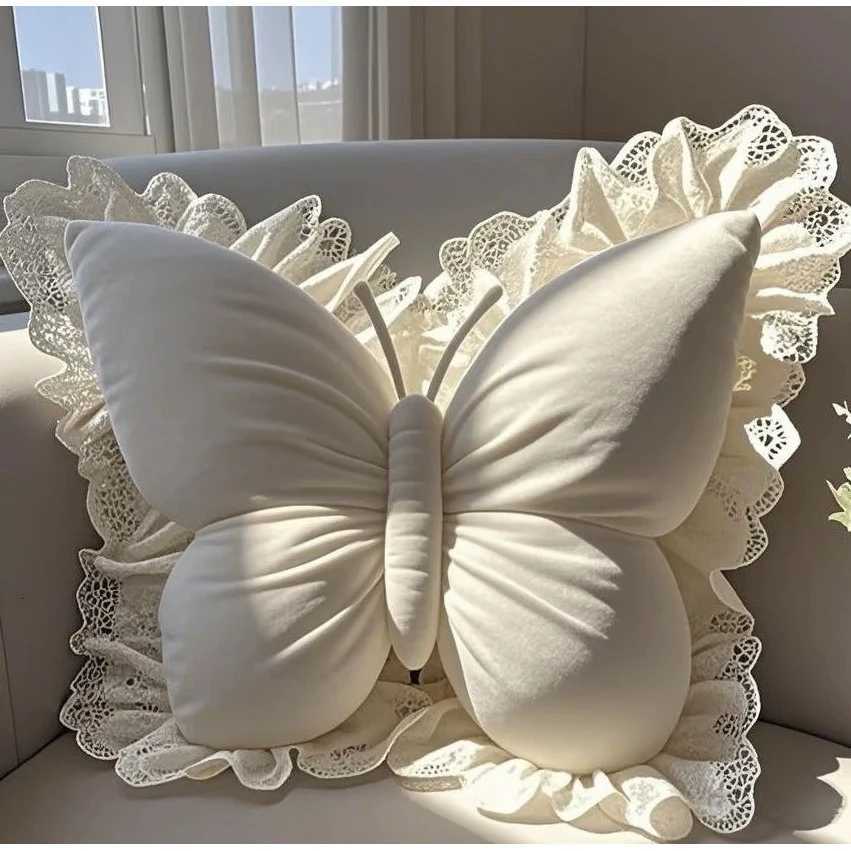 Butterfly Seat and Back Cushion Pad Home Decor Bed Chair Cushions Pads Support Velvet Sofa Couch Throw s Fluffy C251121