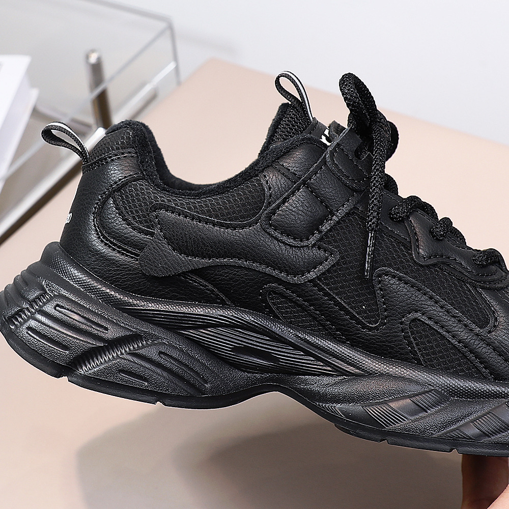 Winter New Cotton Velvet Luminous Shoes Sports Shoes Korean Fashion Trendy Shoes Dad Shoes Casual Children's Shoes