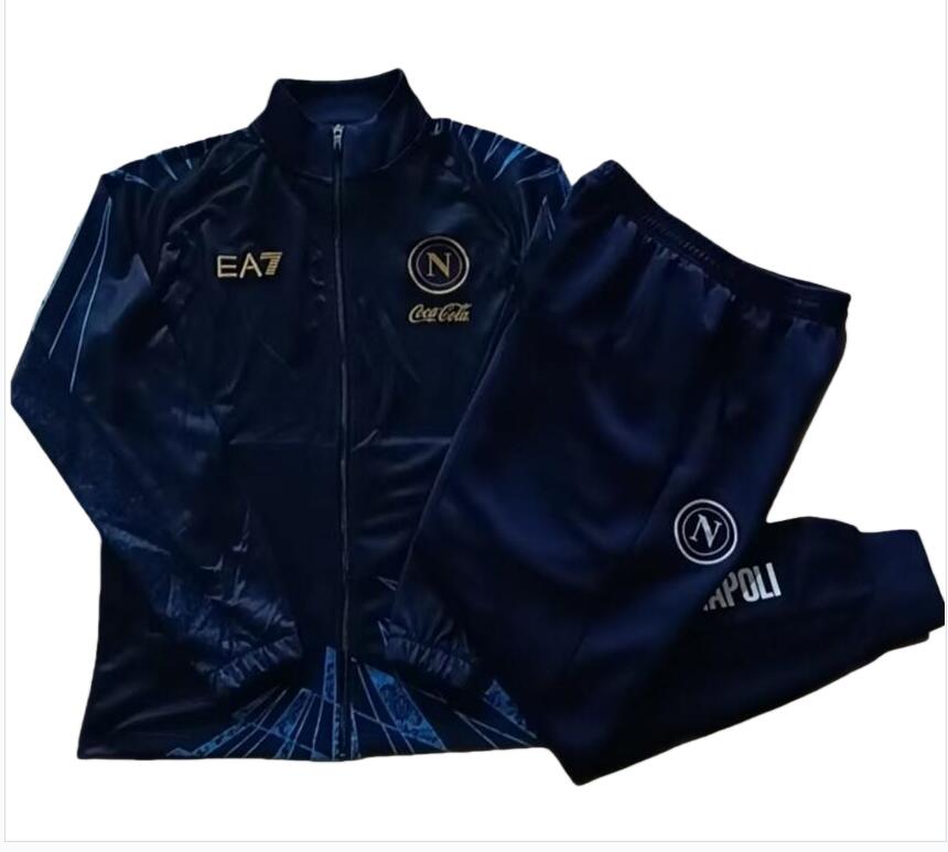25 26 Napoli tracksuit soccer jersey football jacket kits 2025 2026 SSC Naples AE7 D10S training suit wear Formation tuta Chandal Jogging