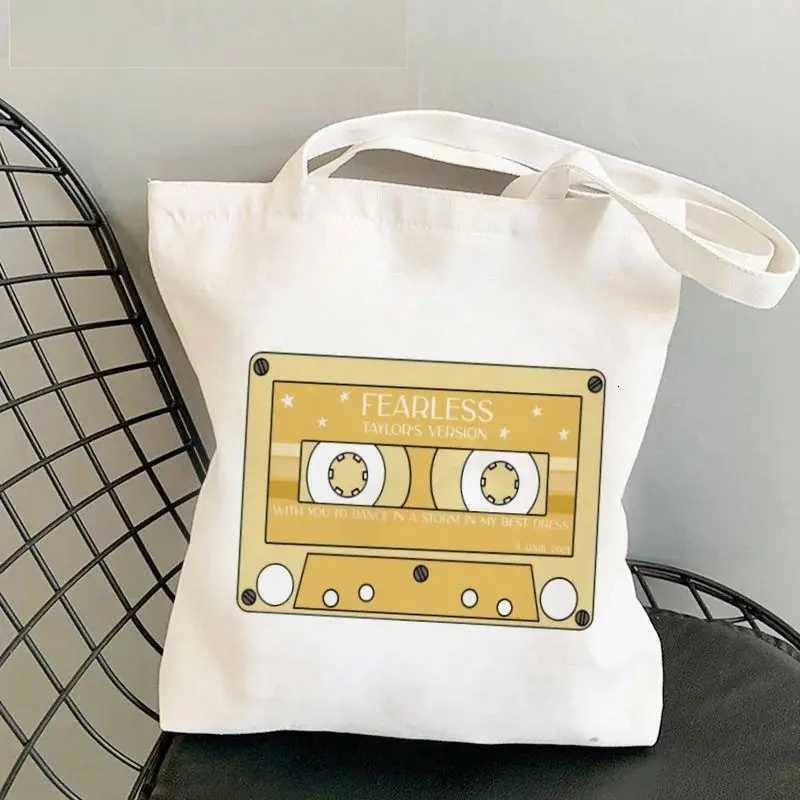 Taylors Version in RED Shopping Bag Female Large Capacity Handbags Graphic Shoulder Bags Students Girls Printed Casual TotesT251121
