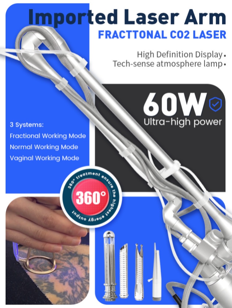 Painless Co2 Fractional Laser Scar Removal Skin Rejuvenation Wrinkle Remover And Pigment Remove Professional Machine