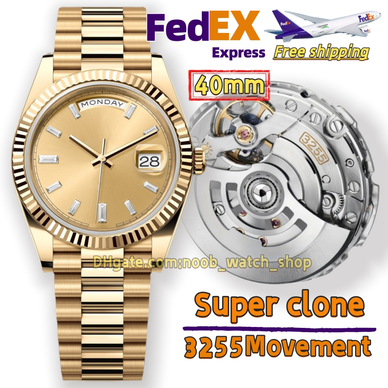 Clean Factory Watch Super Clone Mens Watch Designer Watches 40MM Cal.3255 Movement Automatic Mechanical Watches 70 hours power reserve Waterproof wristwatch FedEX