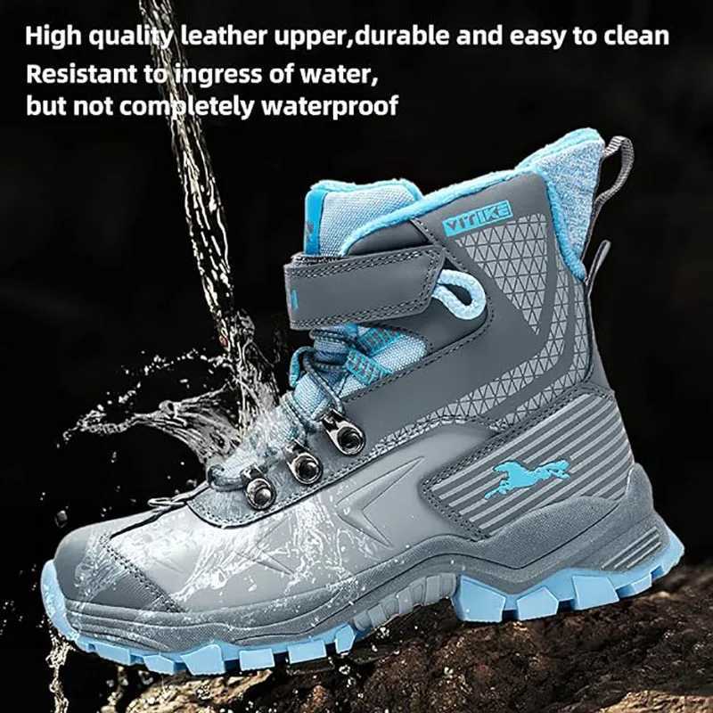 Kids Hiking Boots Boys Girls Outdoor Walking Climbing Sneaker Comfortable Snow Shoes Hiker Boot Antiskid Steel Buckle SoleW251121