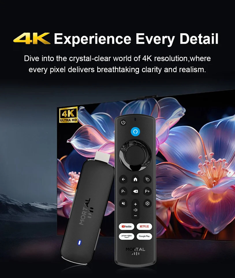 Android14 TV Stick Mortal Q8 Global Version Allwinner H313 Chip Wifi6 Voice Remote 8K 4K60fps Stream TV stick 2G8G16G 251114